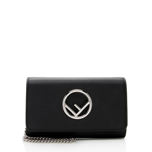 Fendi Grained Calfskin F is Fendi Crossbody Bag (SHF-18102)