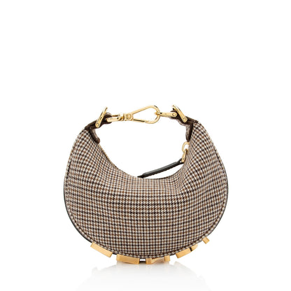 Fendi Fabric Fendigraphy Nano Hobo (SHF-N6cAIe)