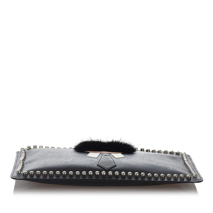 Fendi Karlito Leather Clutch Bag (SHG-26787)