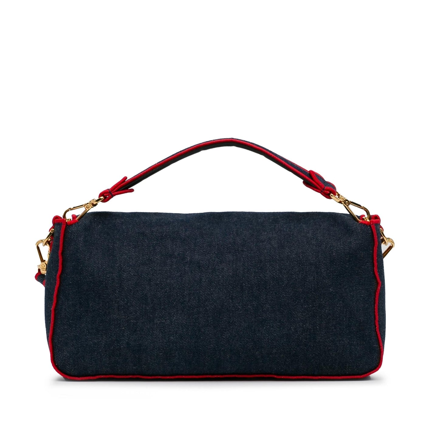 Fendi Large Denim Baguette Satchel (SHG-0IShmW)