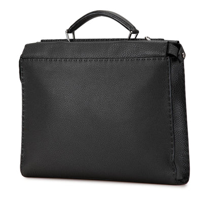 Fendi Large Zucca Canvas Striped Reversible Roll Tote
