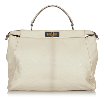 Fendi Large Peekaboo Leather Satchel (SHG-usPpvT)