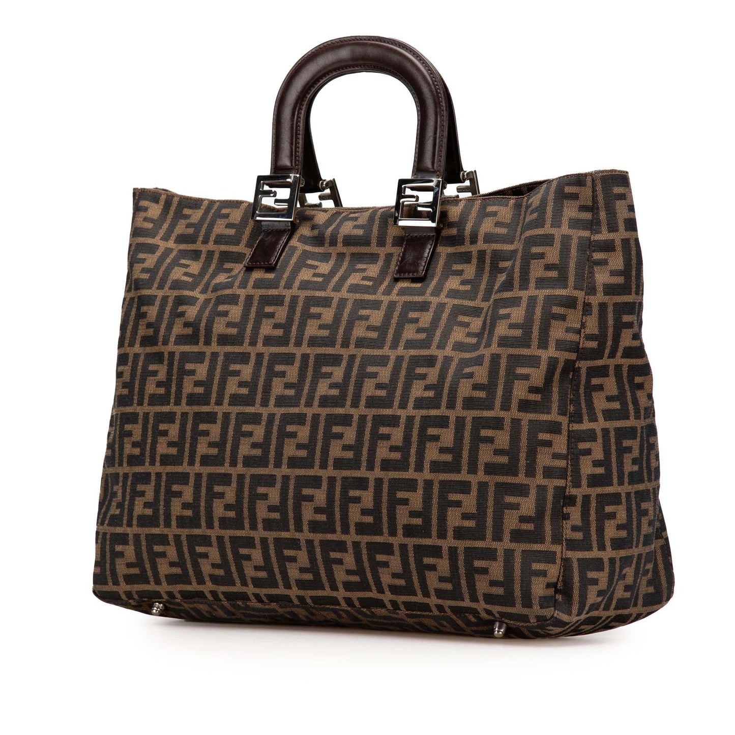 Fendi Medium Coated Canvas Laser Cut Star Roll Tote