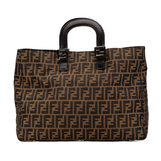 Fendi Tote Canvas Red Tote Bag Style 13