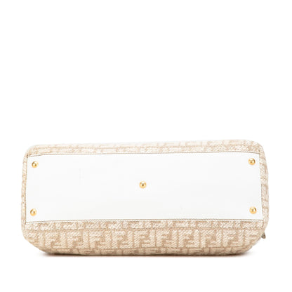 Fendi Large Zucca Corda Iconic Peekaboo Satchel