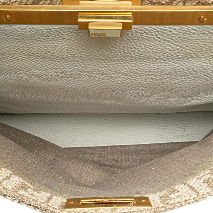 Fendi Large Zucca Corda Iconic Peekaboo Satchel