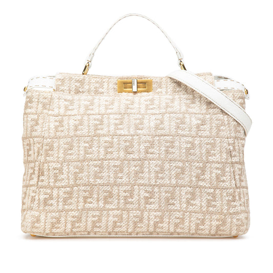 Fendi Peekaboo Zucca Red Handbag