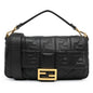 Fendi Large Zucca Embossed Leather Baguette Satchel Shg-Jlanxb