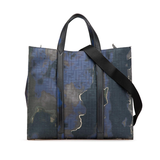 Fendi Large Zucca Jacquard Tie Dye Sunset Shopper Tote