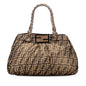 Fendi Large Zucca Metallic Lurex Mia Chain Tote