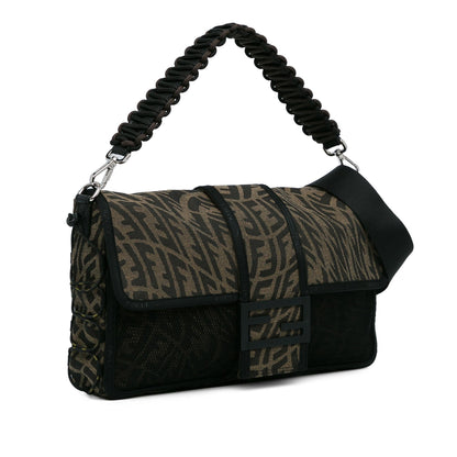 Fendi Small Woven Raffia Vitello Regular 2Jours Satchel