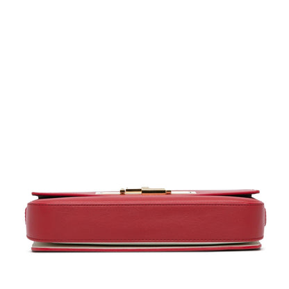 Fendi Baguette Leather Red Shoulder Bag Style 38