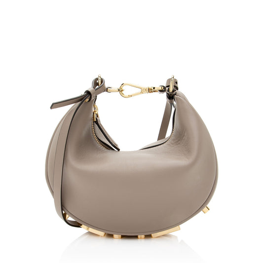 Fendi Fendigraphy Leather Red Shoulder Bag Leather