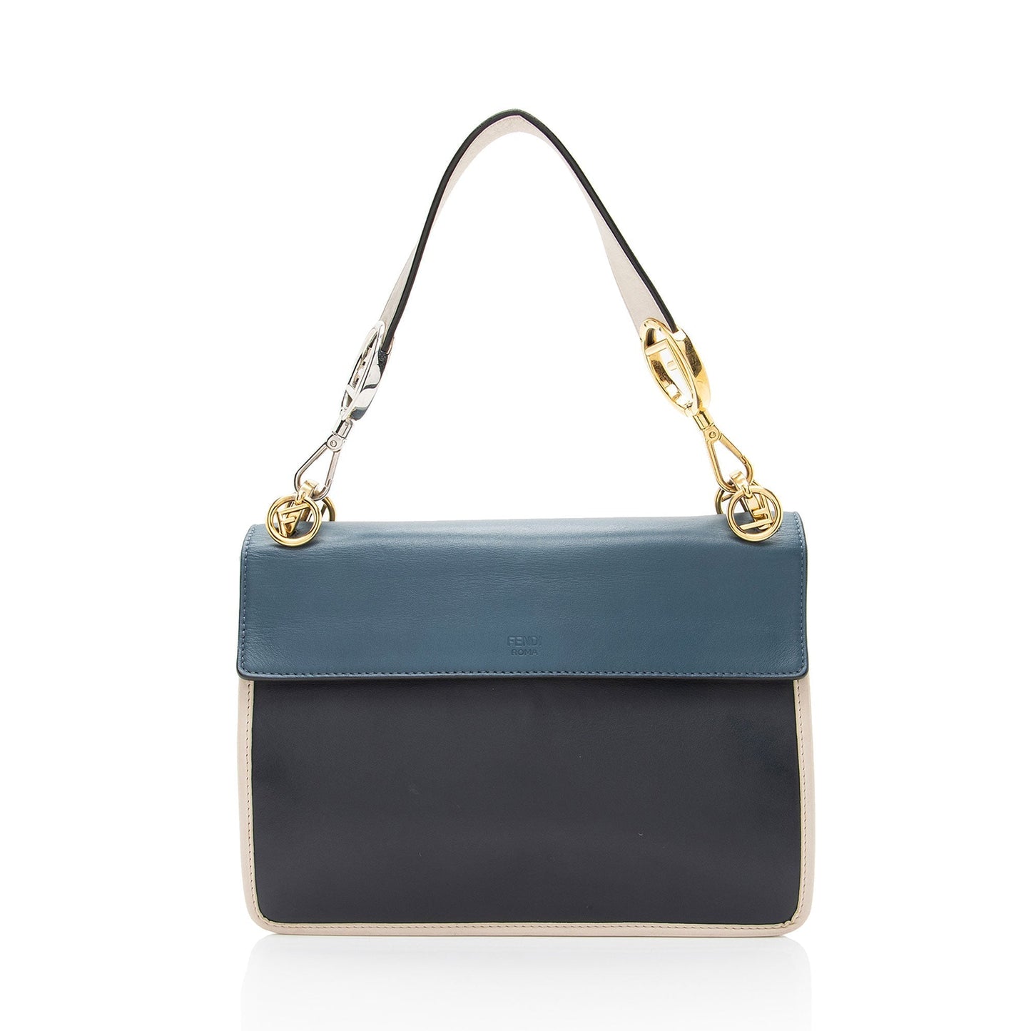 Fendi Leather Kan I F Medium Shoulder Bag