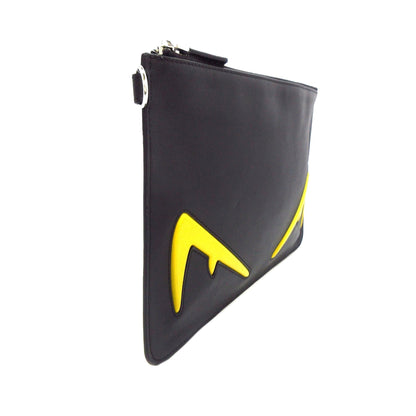 Fendi Leather Monster Eyes Clutch (SHG-ORzmvv)