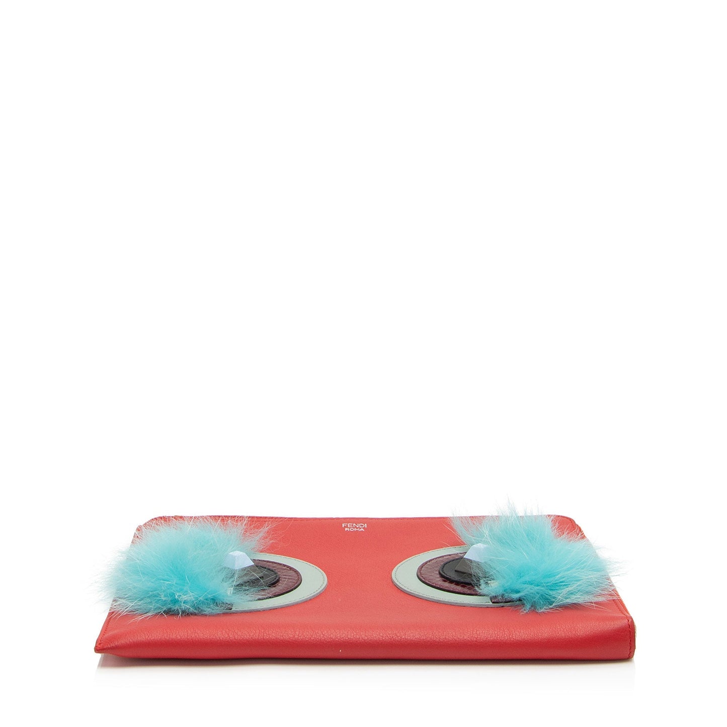 Fendi Leather Monster Zip Clutch (SHF-1L3C25)