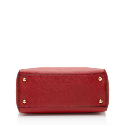 Fendi Tote Leather Red Tote Bag Style 8