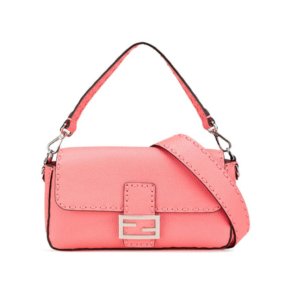 Fendi Baguette Leather Red Shoulder Bag Style 13
