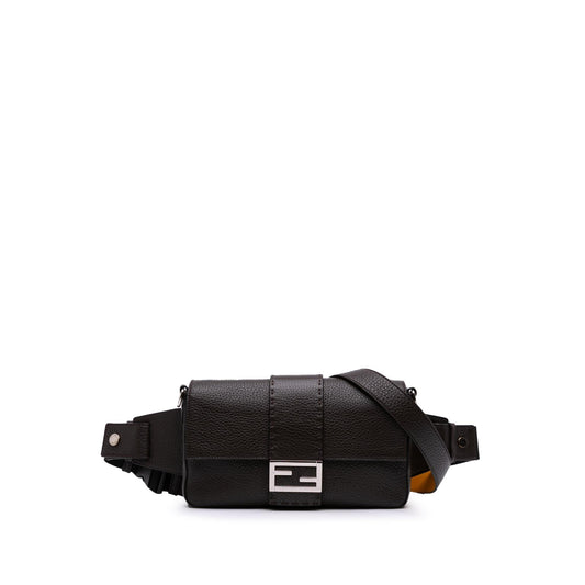 Fendi Baguette Leather Red Shoulder Bag Style 77