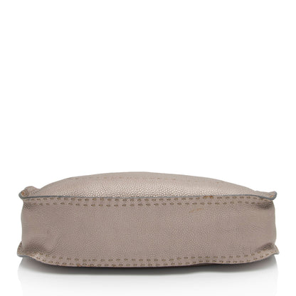 Fendi Leather Selleria Hobo (SHF-HKCQsO)