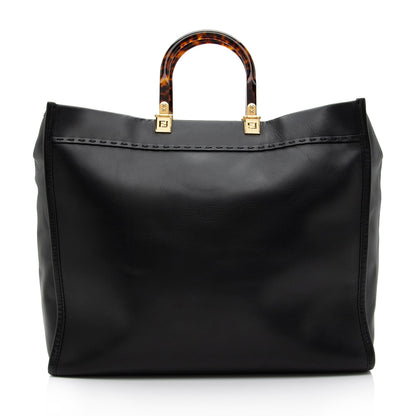 Fendi Leather Sunshine Large Shopper Tote (SHF-DQT17B)