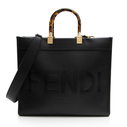 Fendi Leather Sunshine Medium Shopper Tote (SHF-YNCjlf)