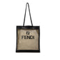Fendi Leather-Trimmed Mesh Logo Tote (SHG-u56EIb)