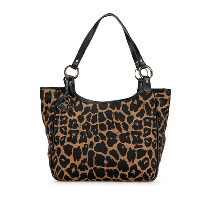 Fendi Leopard Print Canvas Shoulder Bag Shg-Mavci8