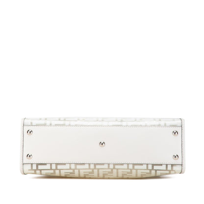 Fendi Bicolor Leather Chain Midi Baguette