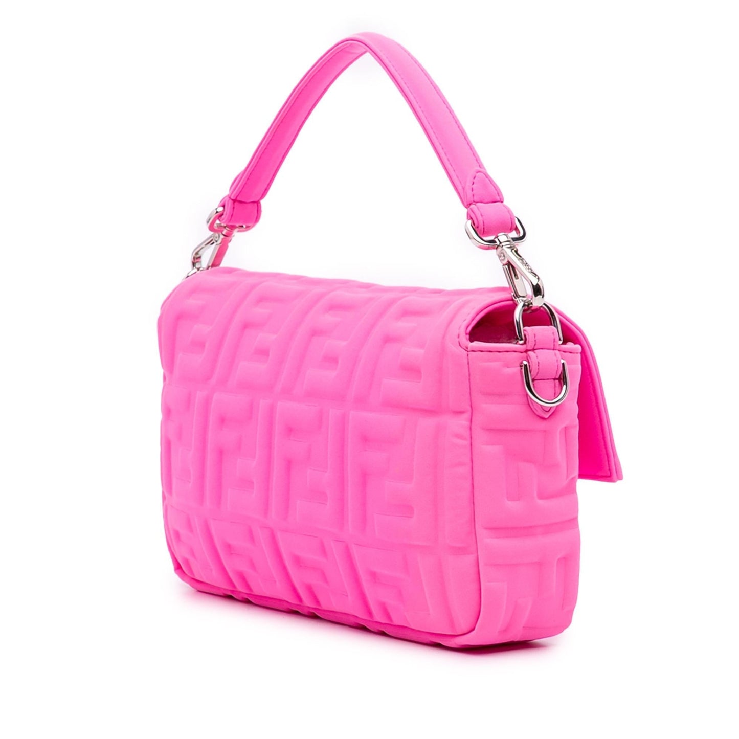 Fendi Baguette Canvas Red Tote Bag Canvas