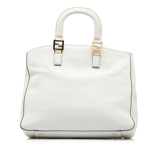 Fendi Tote Leather Red Tote Bag Red