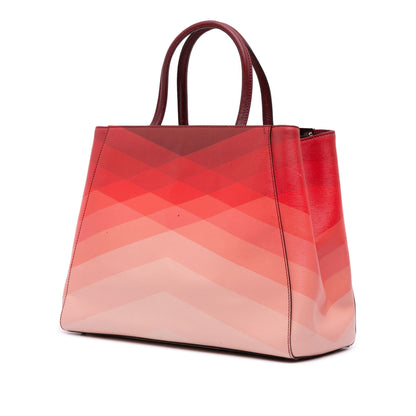 Fendi Tote Zucchino Red Tote Bag Style 42
