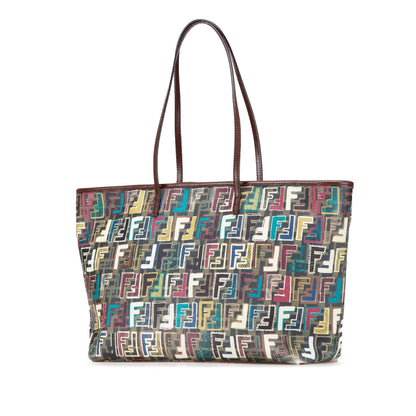 Fendi Medium Multicolor Zucca Spalmati Roll Tote