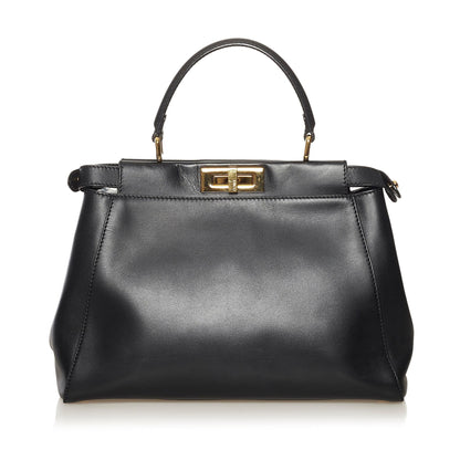 Fendi Medium Peekaboo Leather Satchel (SHG-34345)