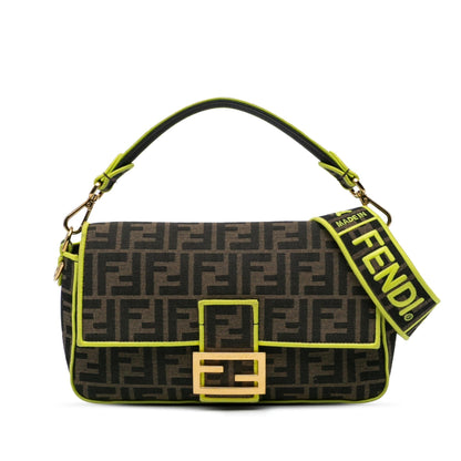 Fendi Baguette Canvas Red Shoulder Bag Style 5