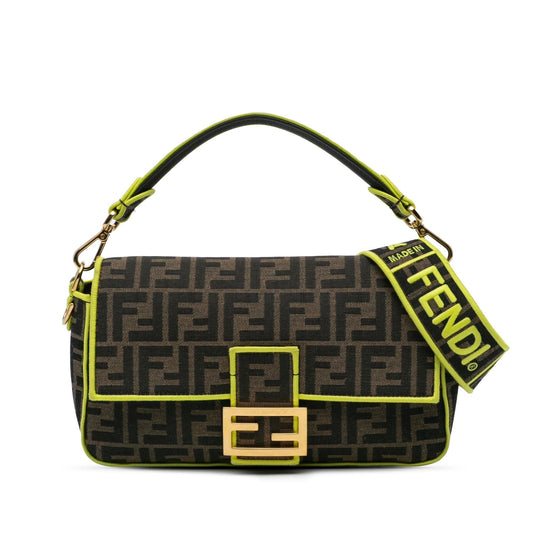 Fendi Baguette Canvas Red Shoulder Bag Style 5
