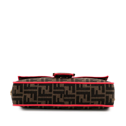 Fendi Baguette Canvas Red Shoulder Bag Style 27
