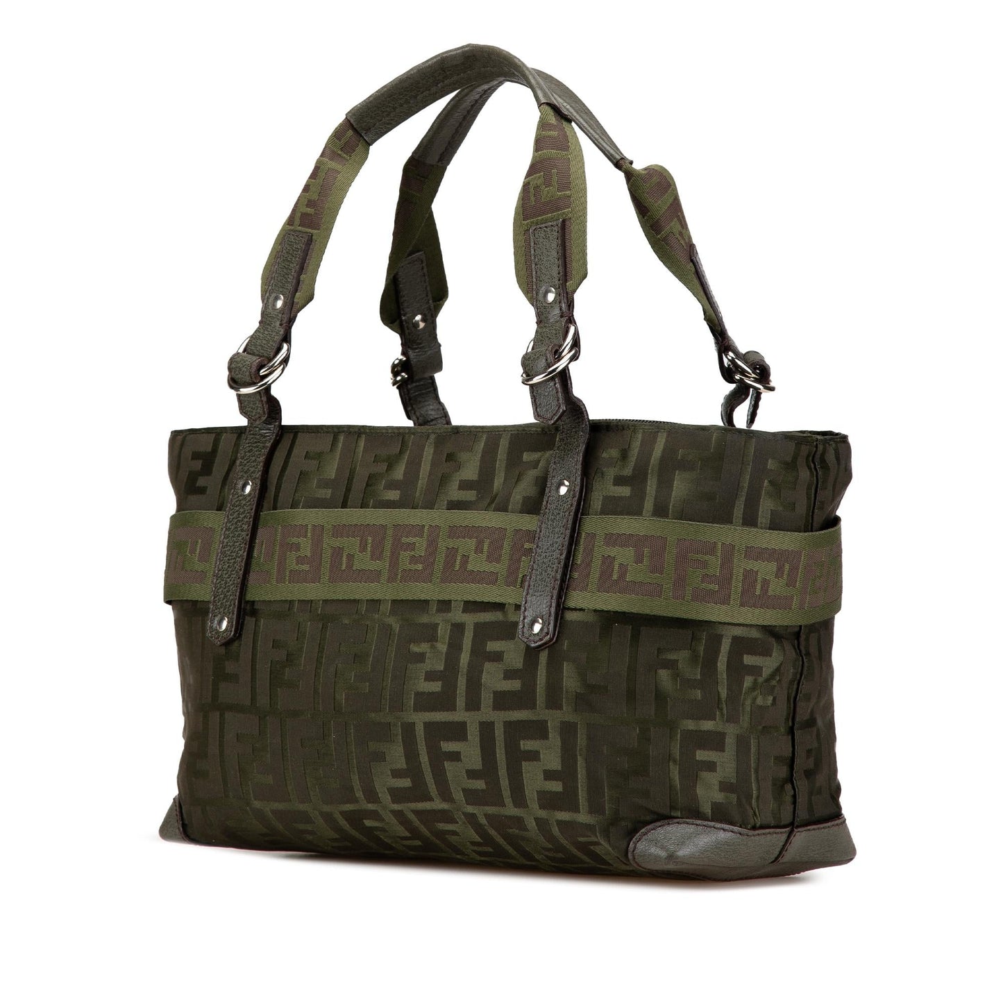 Fendi Vitello Grace Zucca Embossed Leather Backpack