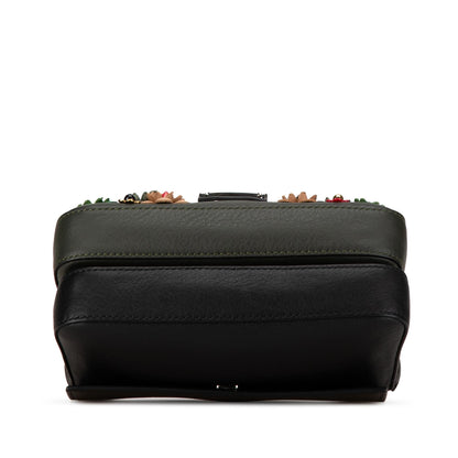 Fendi Micro Leather Flowerland Double Baguette Satchel Shg-H4Numx