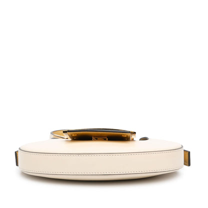 Fendi Zucca Embossed Leather Chain Midi Baguette