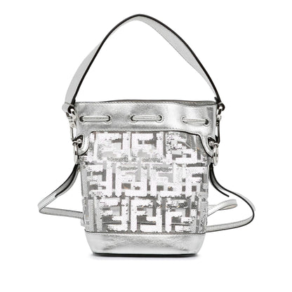 Fendi Mini Mon Tresor Sequined Bucket Bag (SHG-qQnN4Z)
