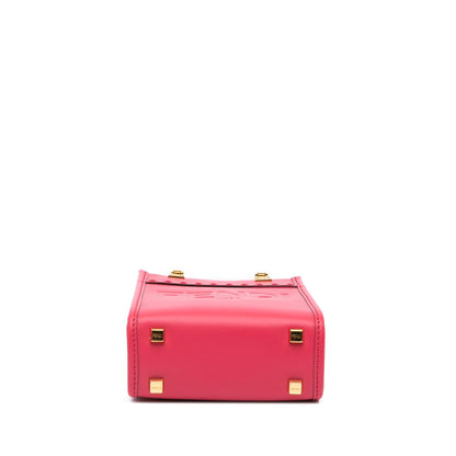 Fendi Sunshine Zucchino Red Tote Bag