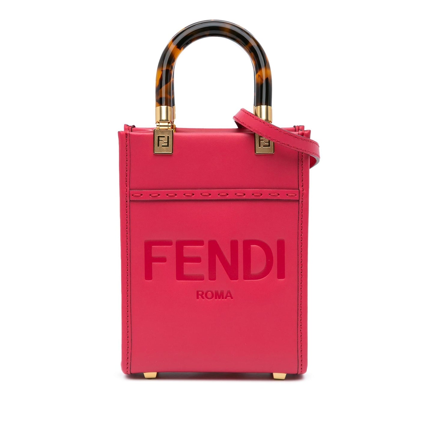 Fendi Sunshine Zucchino Red Tote Bag Zucchino
