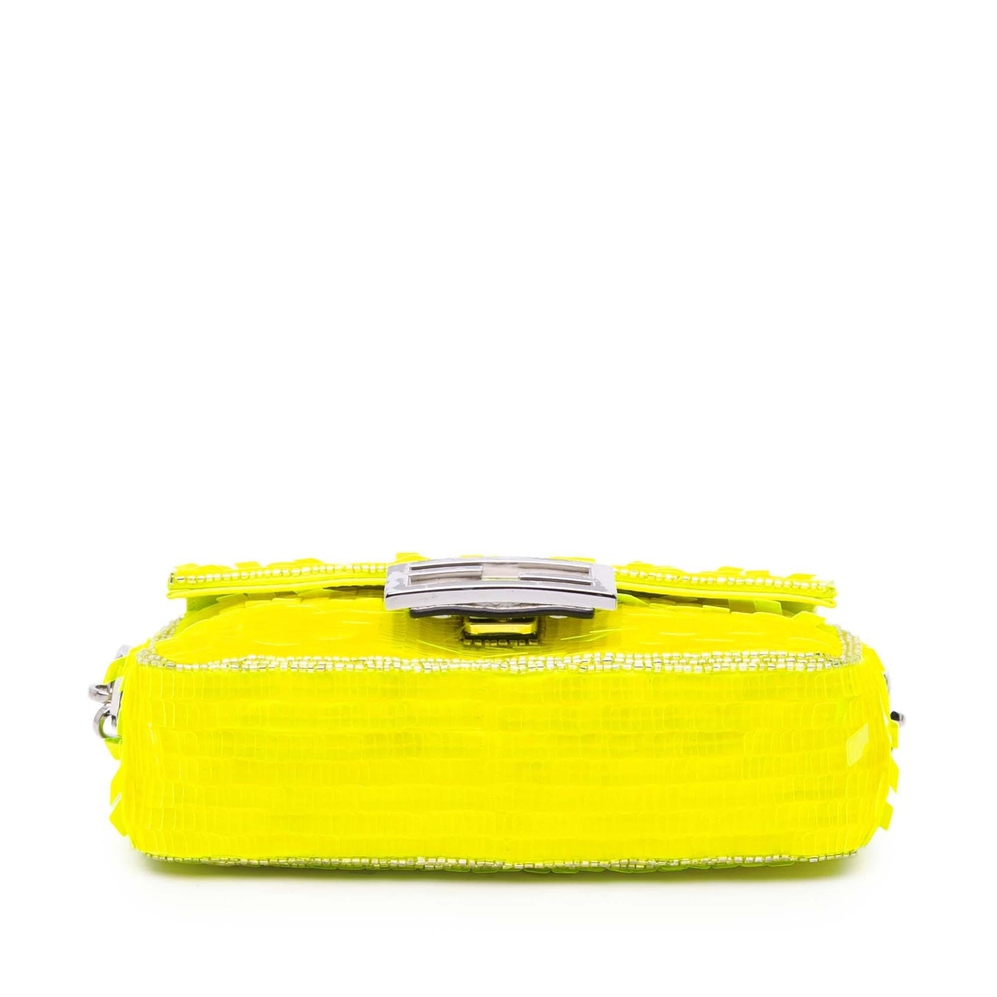 Fendi Marc Jacobs Nappa Vitello King Logo Print Phone Baguette Satchel