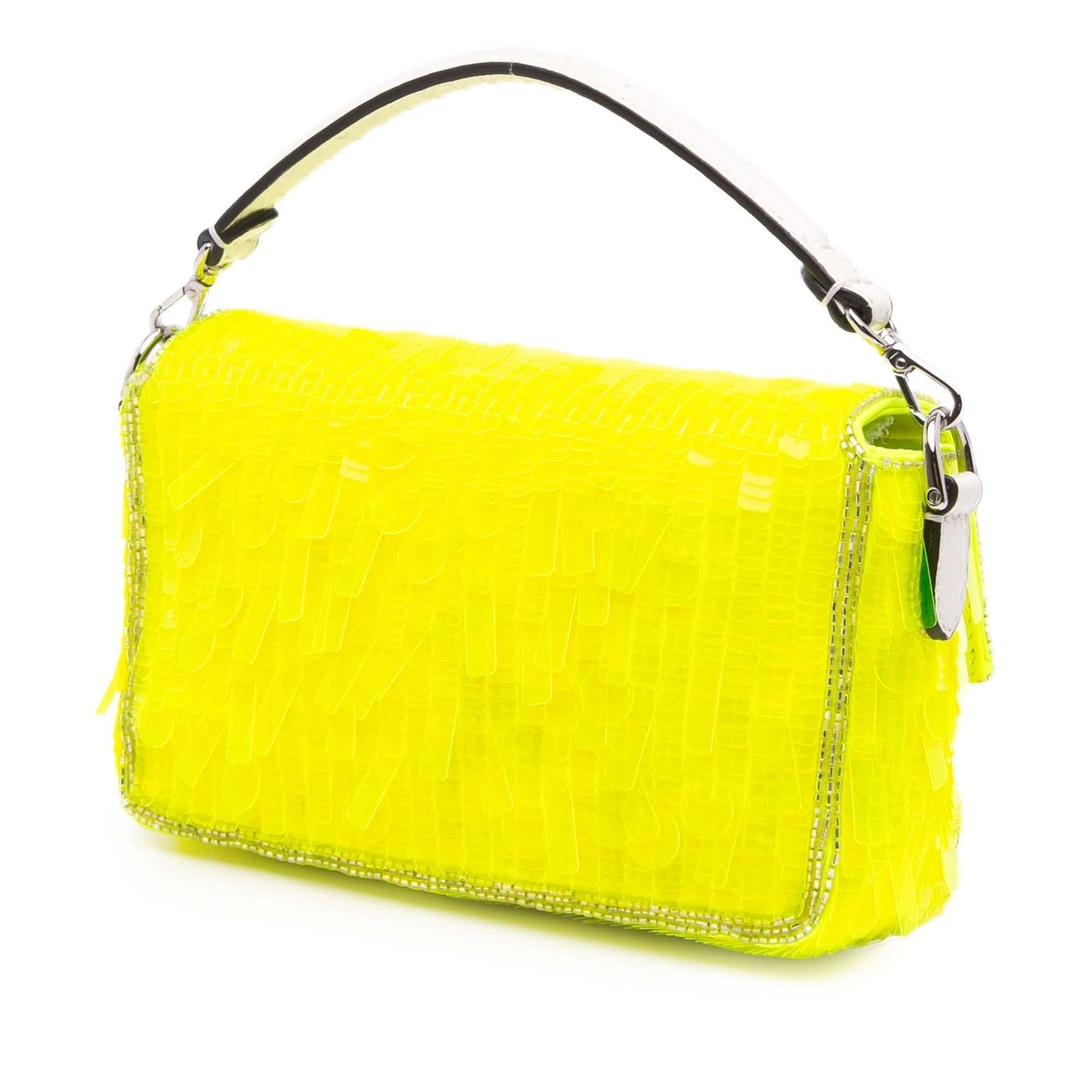 Fendi Marc Jacobs Nappa Vitello King Logo Print Phone Baguette Satchel