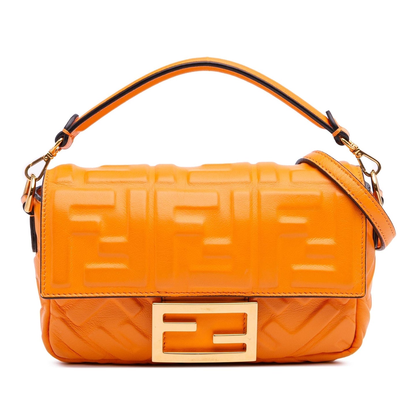 Fendi Baguette Leather Red Shoulder Bag Style 53