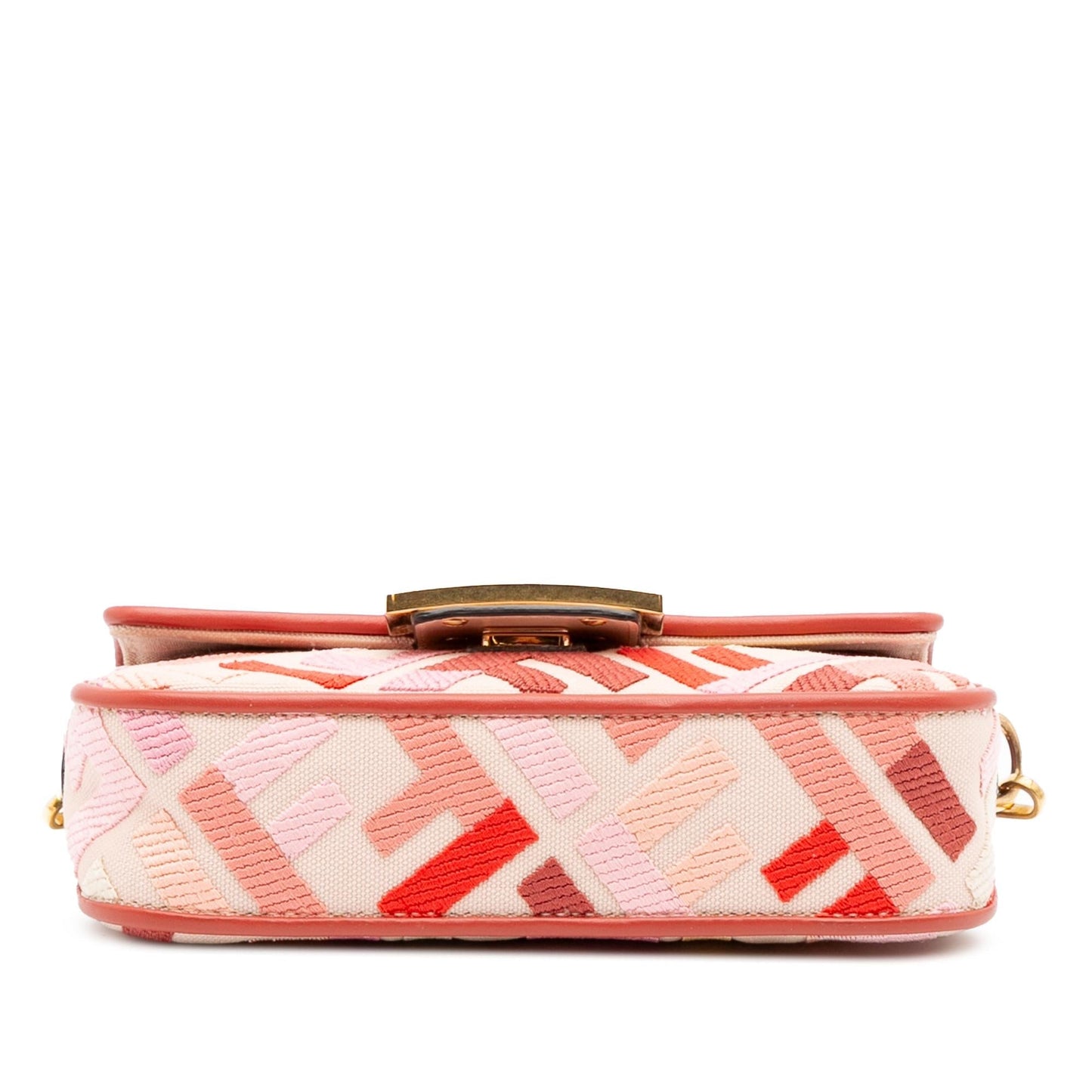 Fendi Mini Zucca Embroidered Baguette Satchel