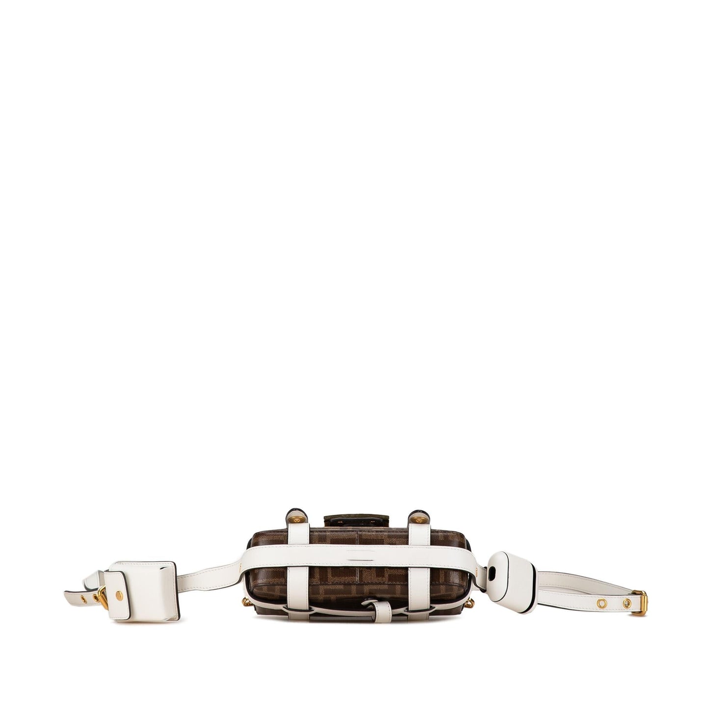 Fendi Mini Zucca Glazed Fabric Cage Baguette Satchel Shg-Yfzqaf