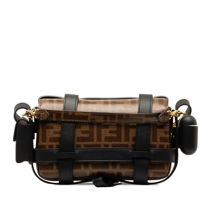 Fendi Mini Zucca Glazed Fabric Cage Baguette (SHG-jAfJja)