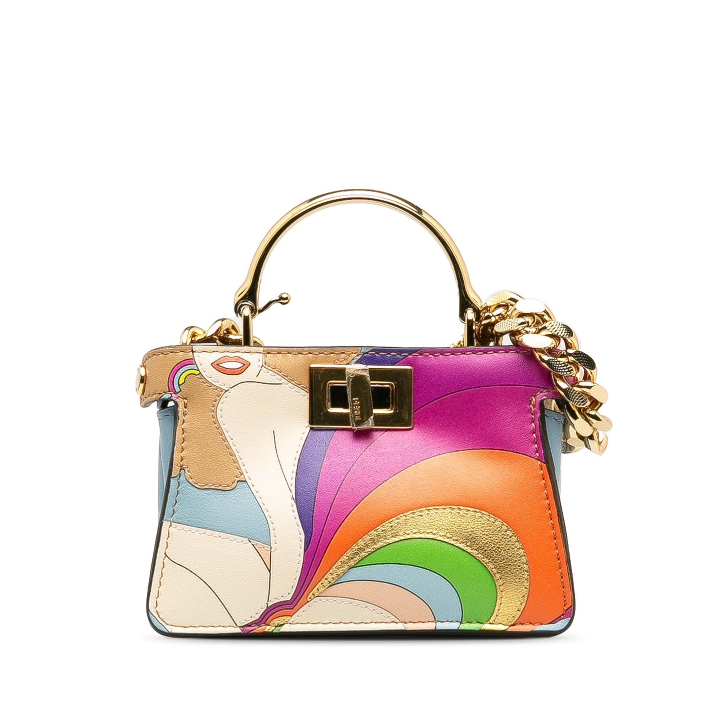 Fendi Peekaboo Leather Red Handbag Style 3